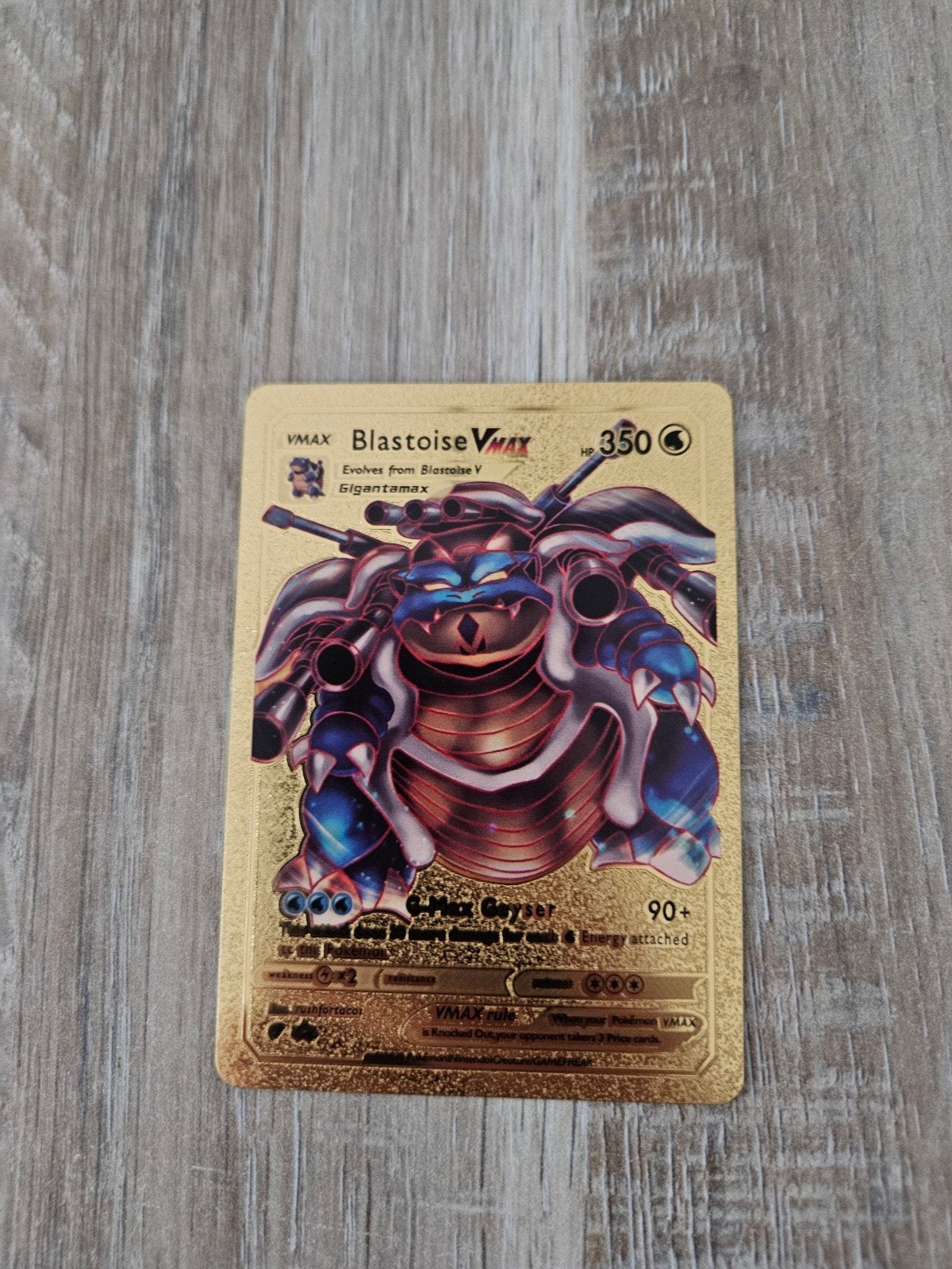 Blastoise Vmax gouden pokemon kaart, Ophalen of Verzenden, Zo goed als nieuw