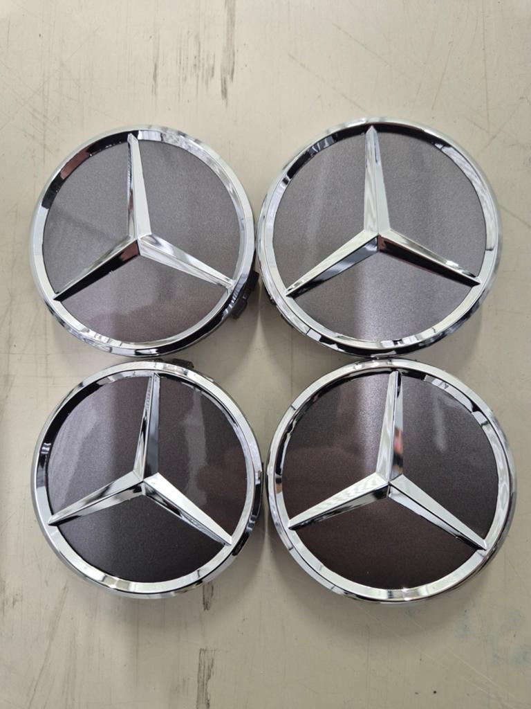 Mercedes Benz Naafdoppen - 75mm (Set van 4), Auto diversen, Ophalen of Verzenden, Nieuw