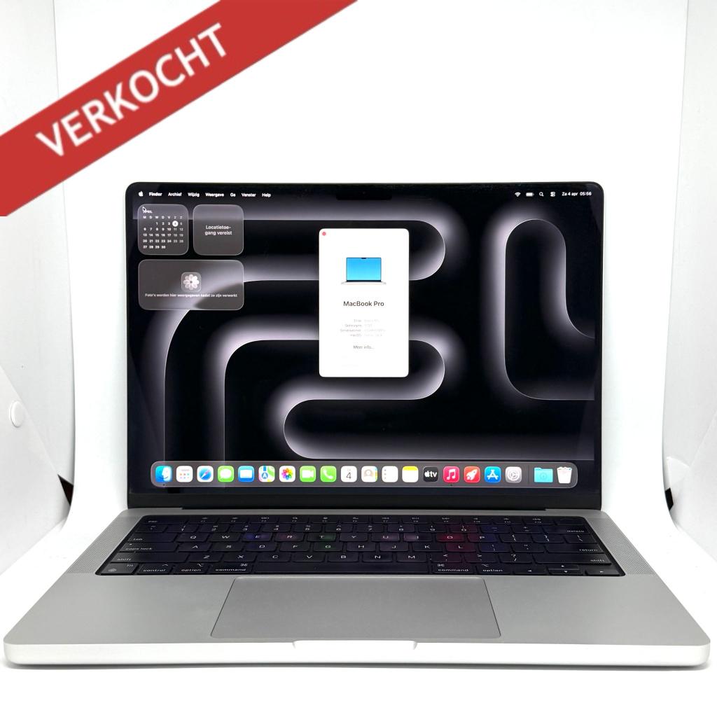 MacBook Pro M3 512GB zilver /krasvrij /94% batt /garantie, Apple, Zo goed als nieuw, Support@apple.com, Apple Park Way, Cupertino, California
