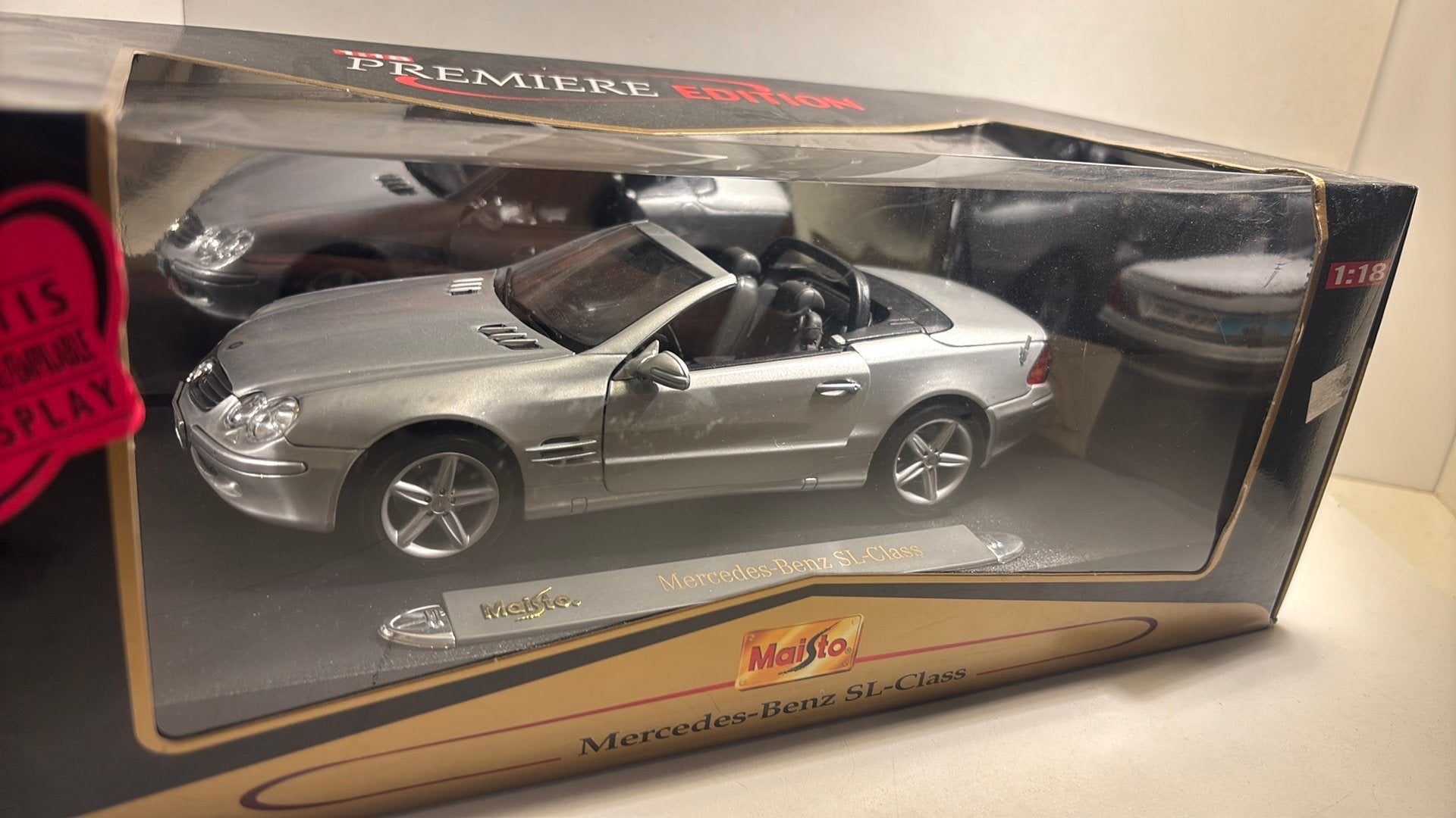 Mercedes benz sl class grey maisto 1.18, Hobby en Vrije tijd, Maisto, Ophalen of Verzenden, A, A
