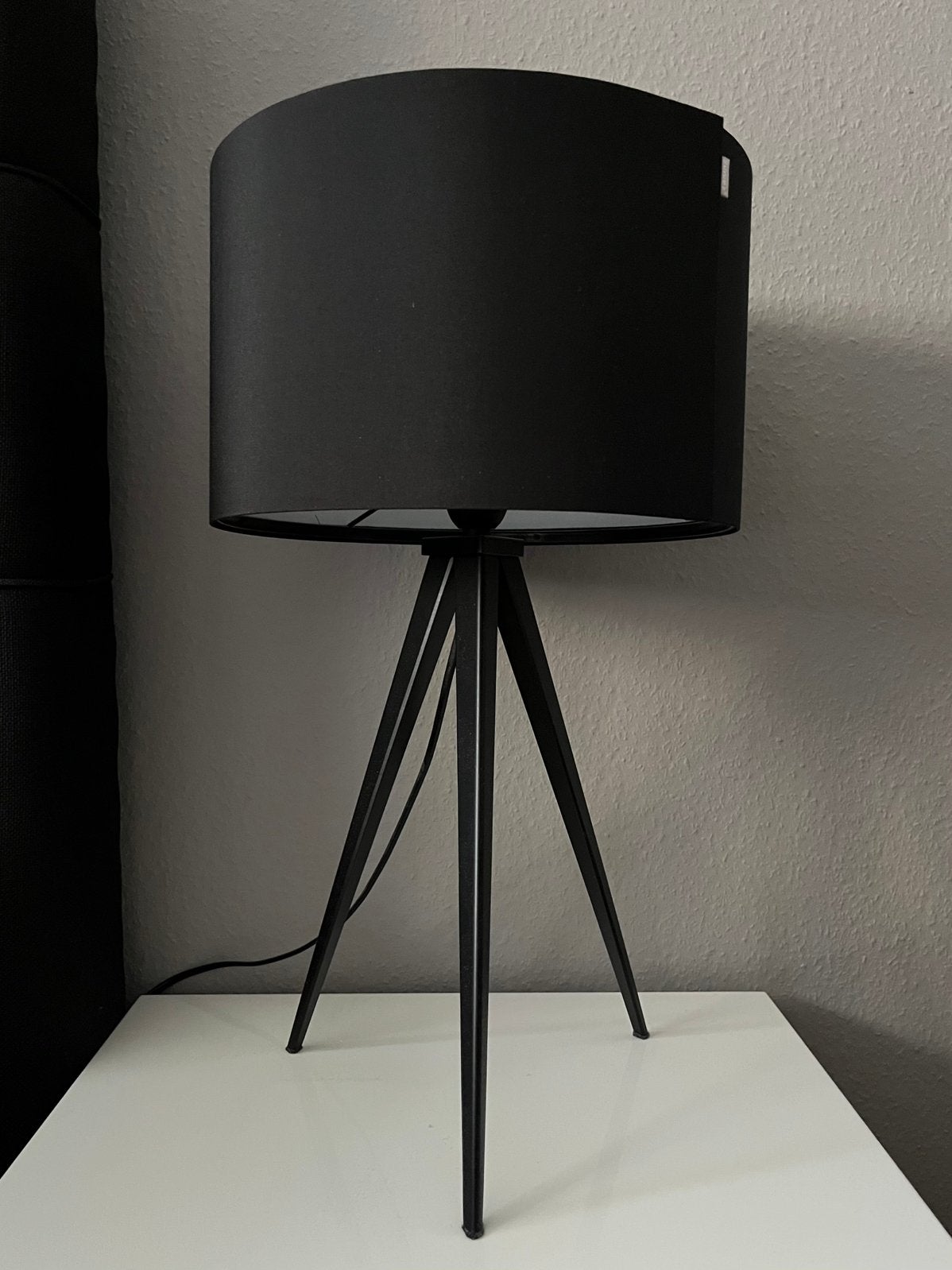 2x Zuiver Lamp - 50cm hoog, zwarte kap, Huis en Inrichting, Ophalen, Gebruikt, Metaal, 50 tot 75 cm