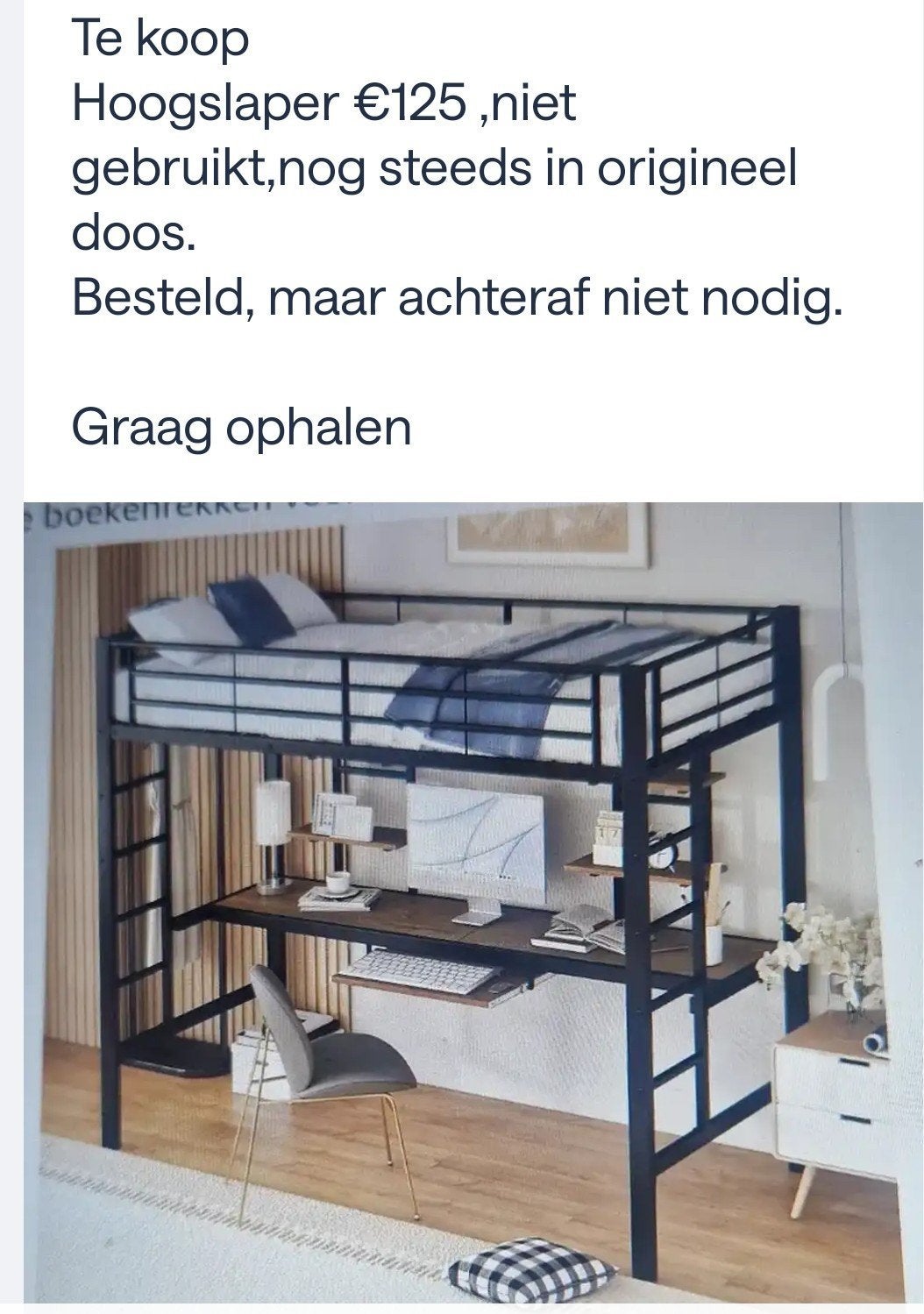 Hoogslaper, Huis en Inrichting, Slaapkamer | Stapelbedden en Hoogslapers, Eenpersoons, Nieuw, Ophalen of Verzenden, 200 cm