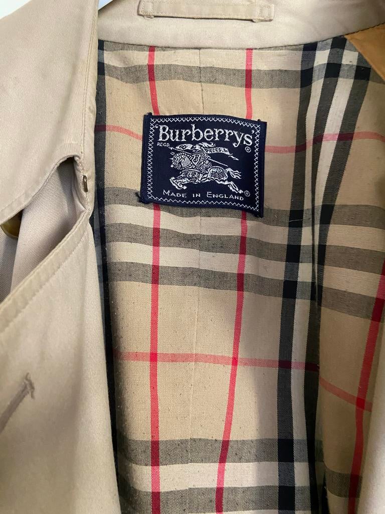 Burberry’s vintage regenjas dames maat 38/40, Ophalen of Verzenden, Gedragen, Maat 38/40 (M), Beige