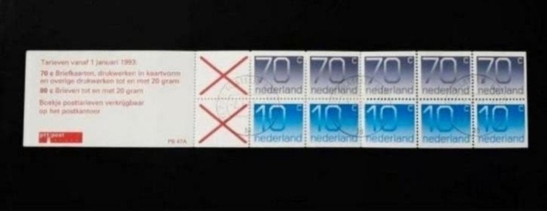 Postzegelboekje PB 47a gestempeld, Ophalen of Verzenden