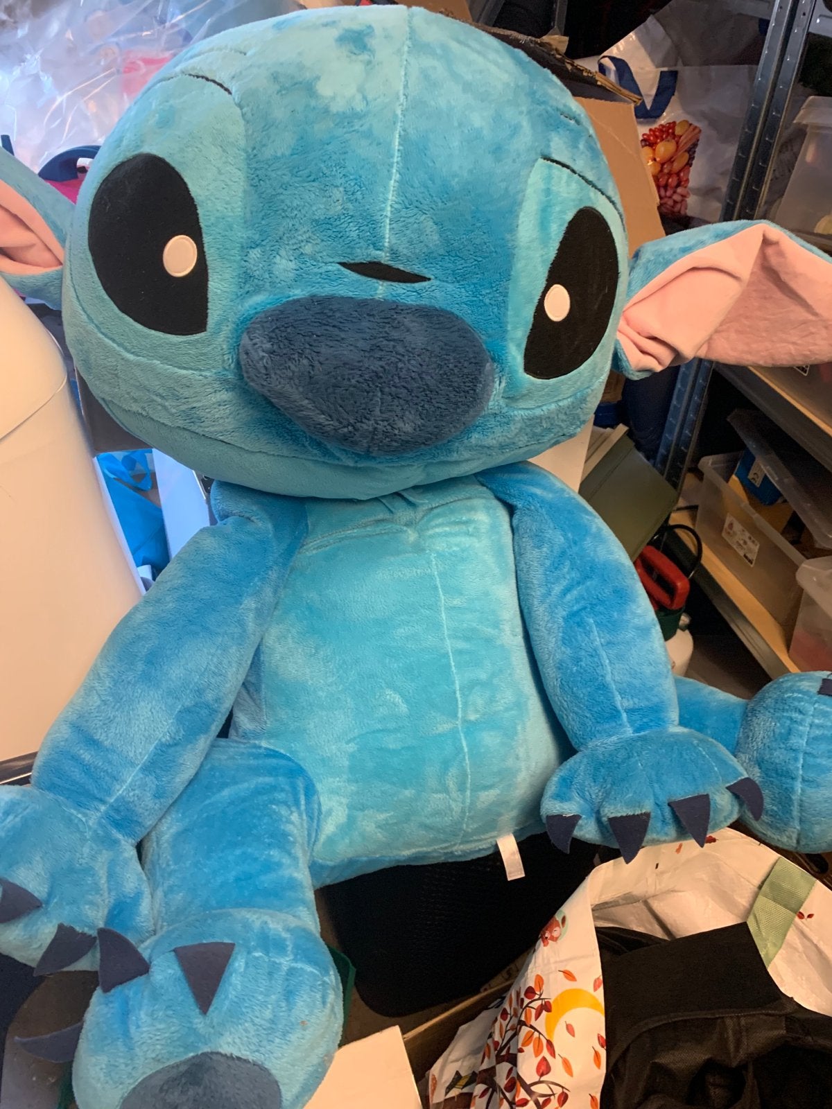 Hele Grote Disney Stitch Knuffel - Zo goed als nieuw, Disney, Overige typen, Blauw, Ophalen of Verzenden