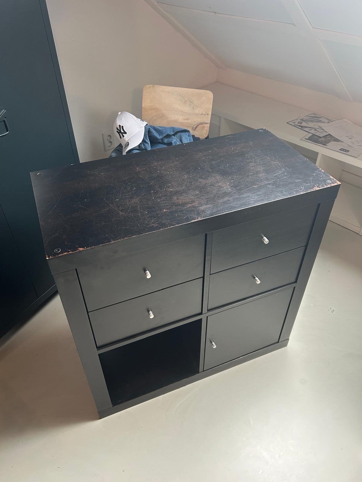 IKEA Kallax Kast 39x39x79 cm met Lades en Deuren, Ophalen, Overige materialen, Minder dan 50 cm, Gebruikt