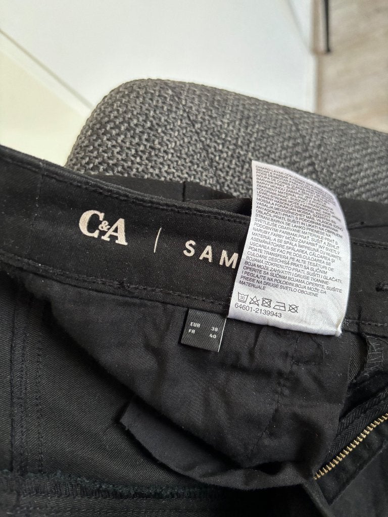 Zwarte skinny broek, Zwart, Zo goed als nieuw, Lang, C&A