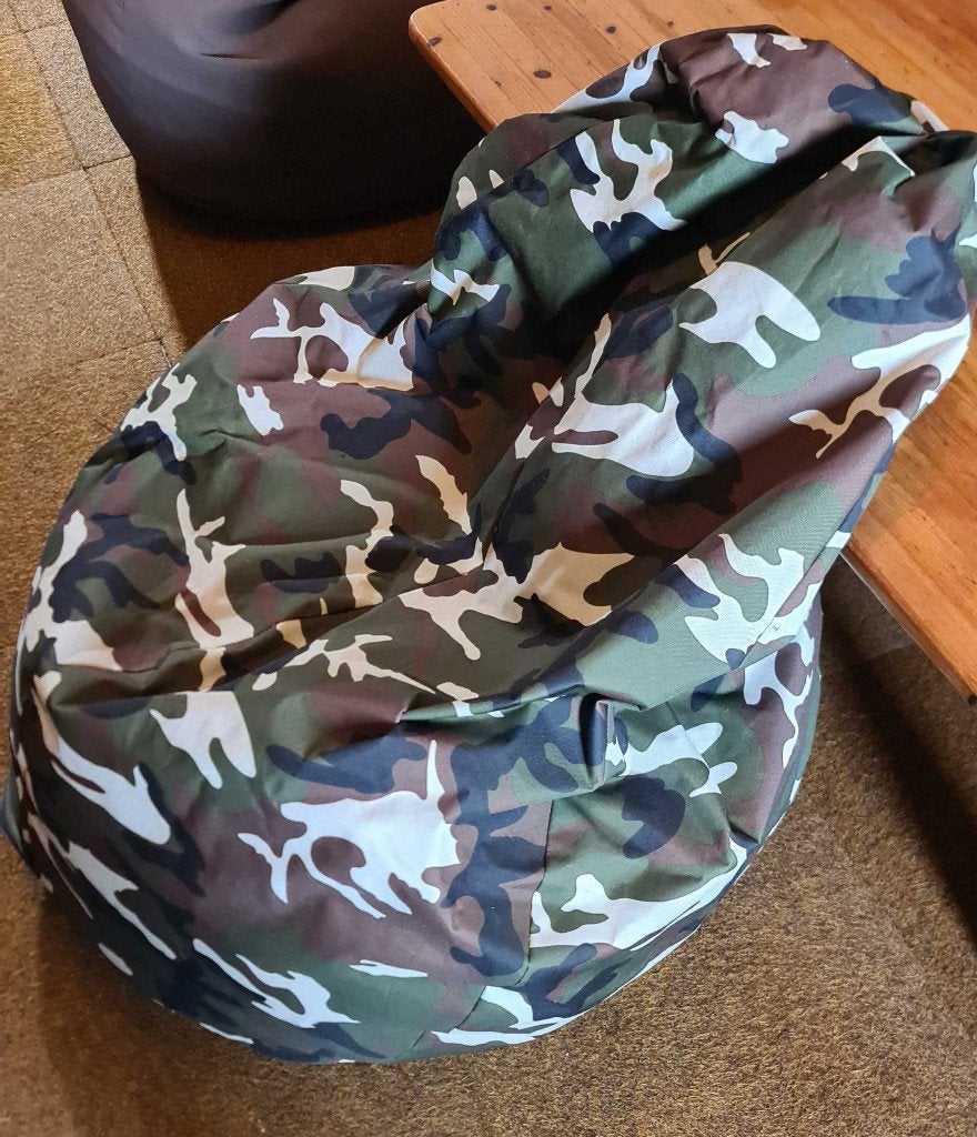 Zitzak met camouflageprint, Huis en Inrichting, Ophalen, Gebruikt, Meerkleurig, Zitzak