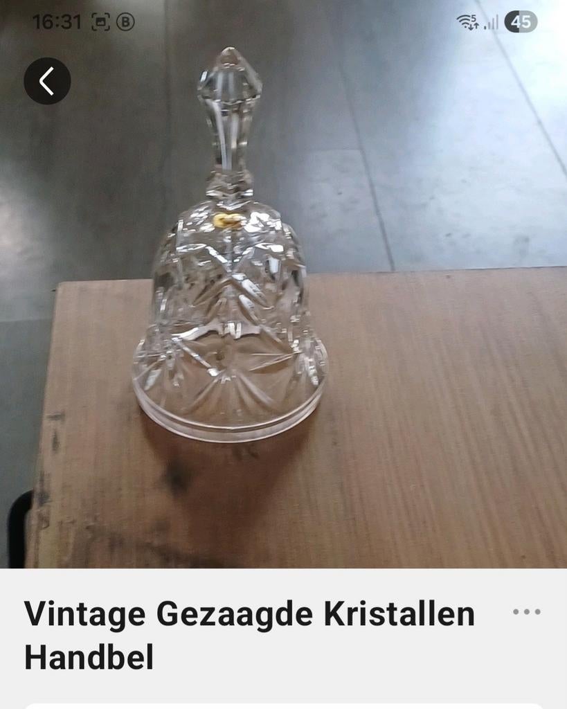Kristallen tafelbel, Ophalen of Verzenden, Zo goed als nieuw