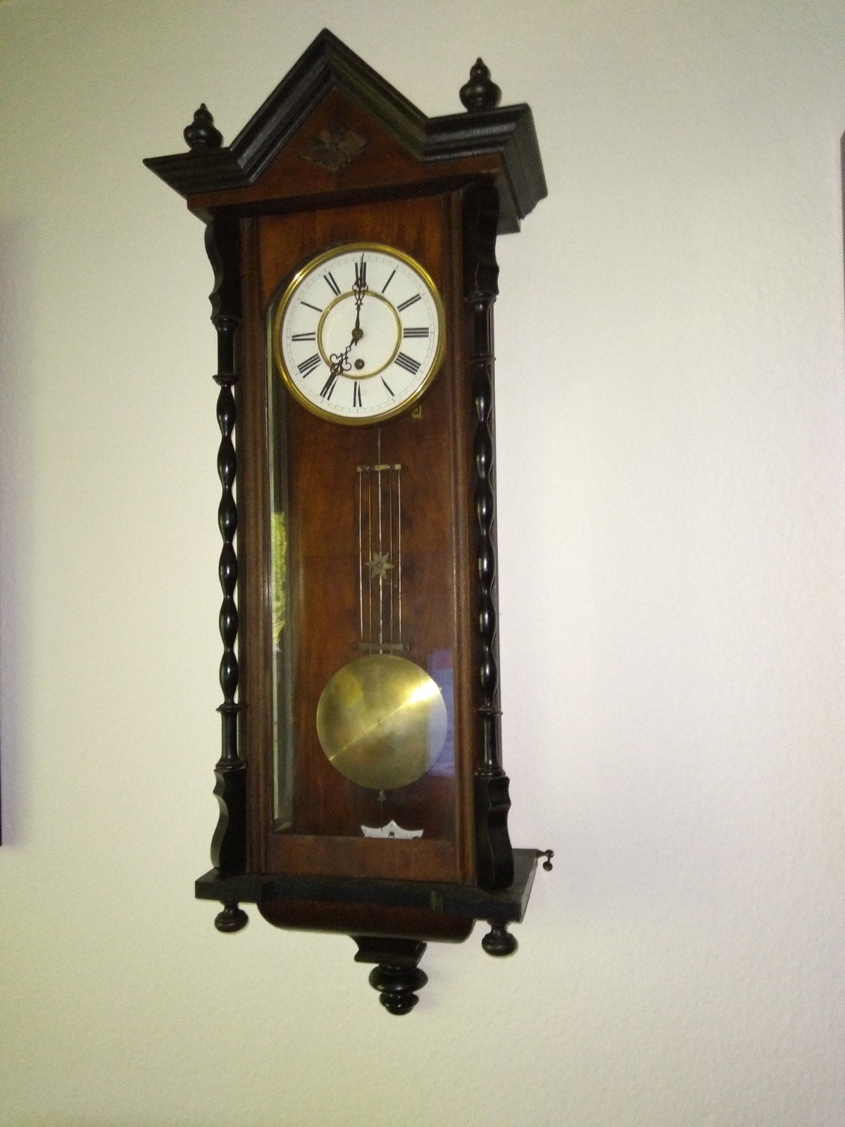 Groot model biedermeier regulateur, Ophalen