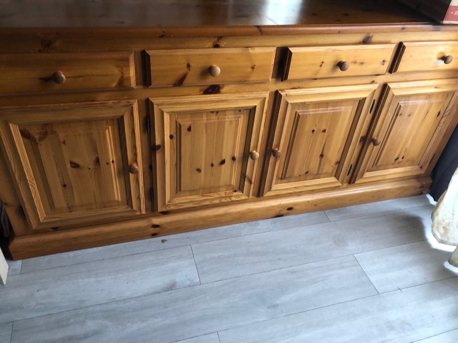 Grenen dressoir met lades en deuren (194/87/45), Gebruikt, 150 tot 200 cm, Ophalen of Verzenden, Met lade(s)