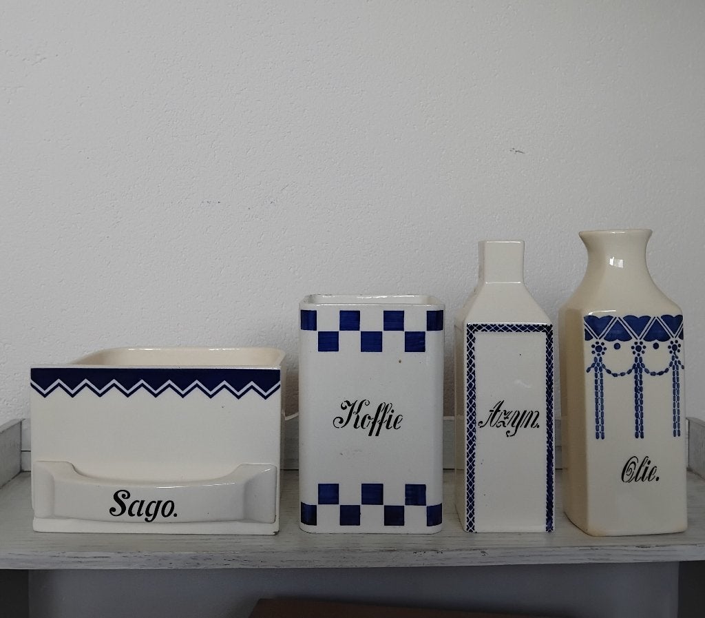 Losse items keuken kruidenvoorraadpotten, Antiek en Kunst, Antiek | Keramiek en Aardewerk, Ophalen of Verzenden