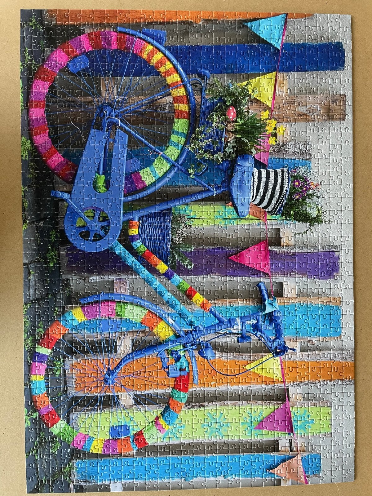 Bluebird Puzzel 1000 stukjes - Kleurrijke Fiets, Ophalen of Verzenden, Meer dan 50 stukjes, Zo goed als nieuw