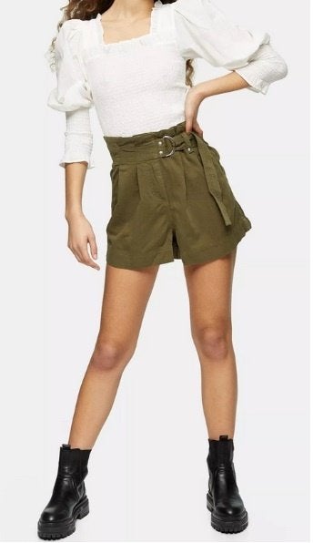 Cargo shorts (TOPSHOP), Kort, Ophalen of Verzenden, Maat 34 (XS) of kleiner, Groen