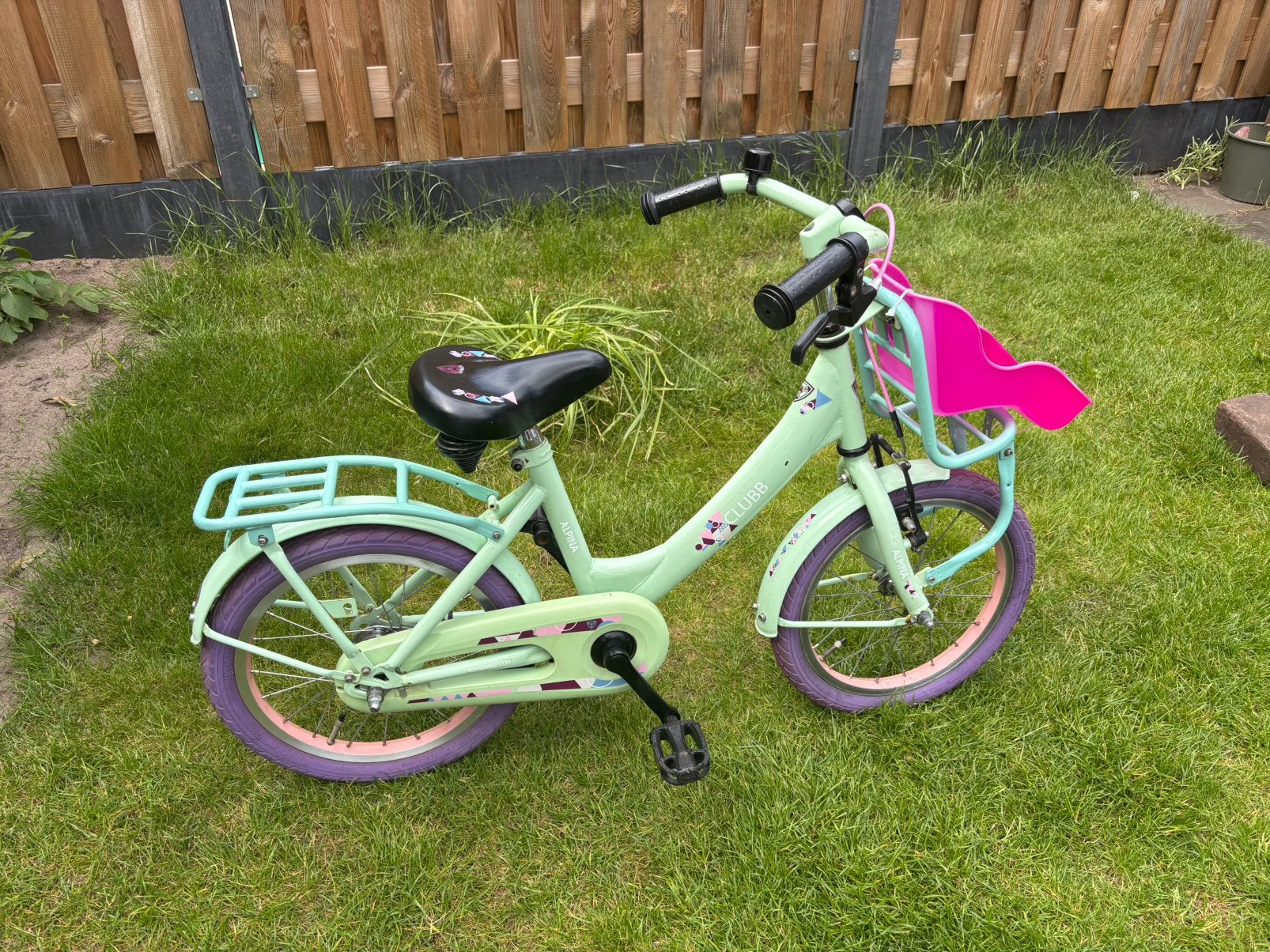 16 inch Alpina Clubb meisjes fiets met poppenzitje, Fietsen en Brommers, Ophalen of Verzenden, Gebruikt, 16 inch, Alpina Clubb