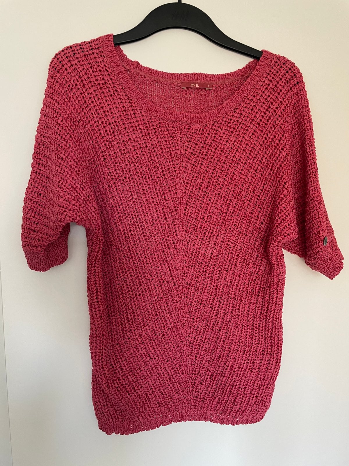 Donkerroze/fuchsia kleur gehaakt truitje van Esprit maat S, Ophalen of Verzenden, Zo goed als nieuw, Maat 36 (S), Roze