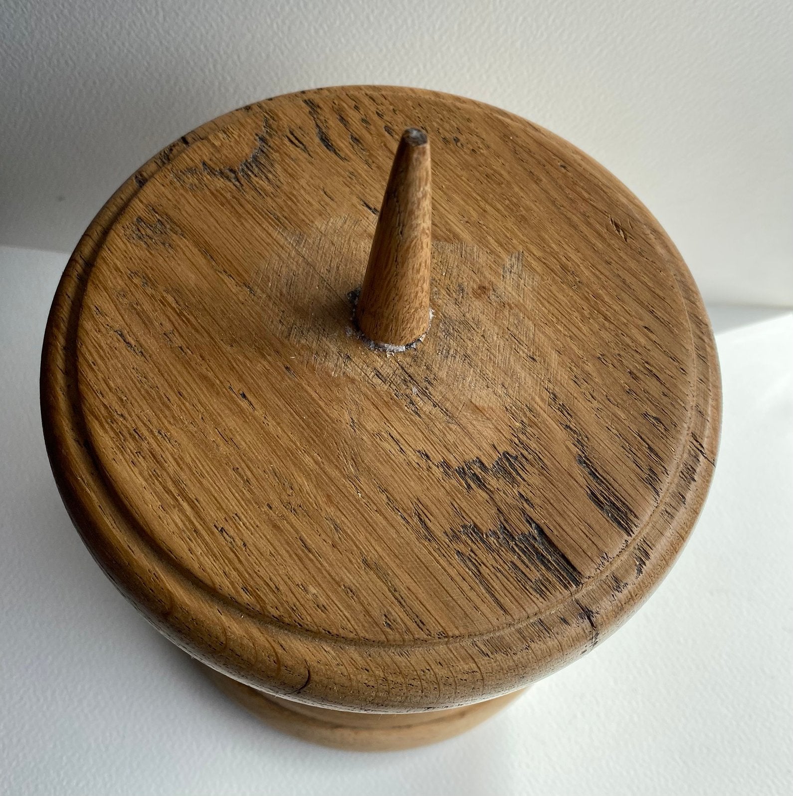 Houten kaarsenstand diam 16cm. H=24cm, Ophalen of Verzenden