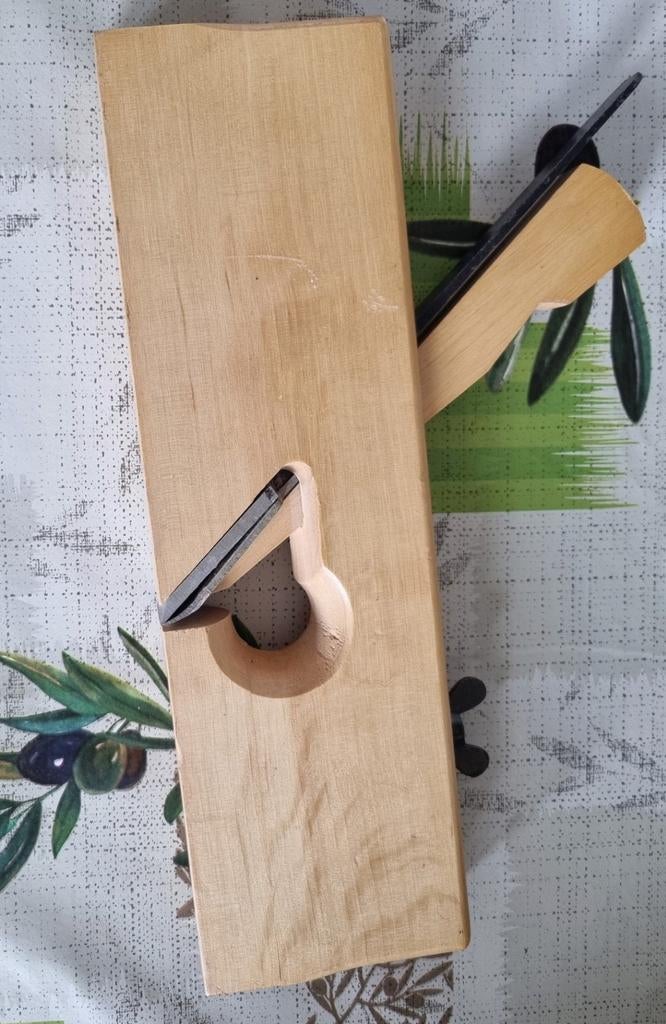 vintage sponningschaven van hout met enkel mes van 30 mm., Ophalen of Verzenden