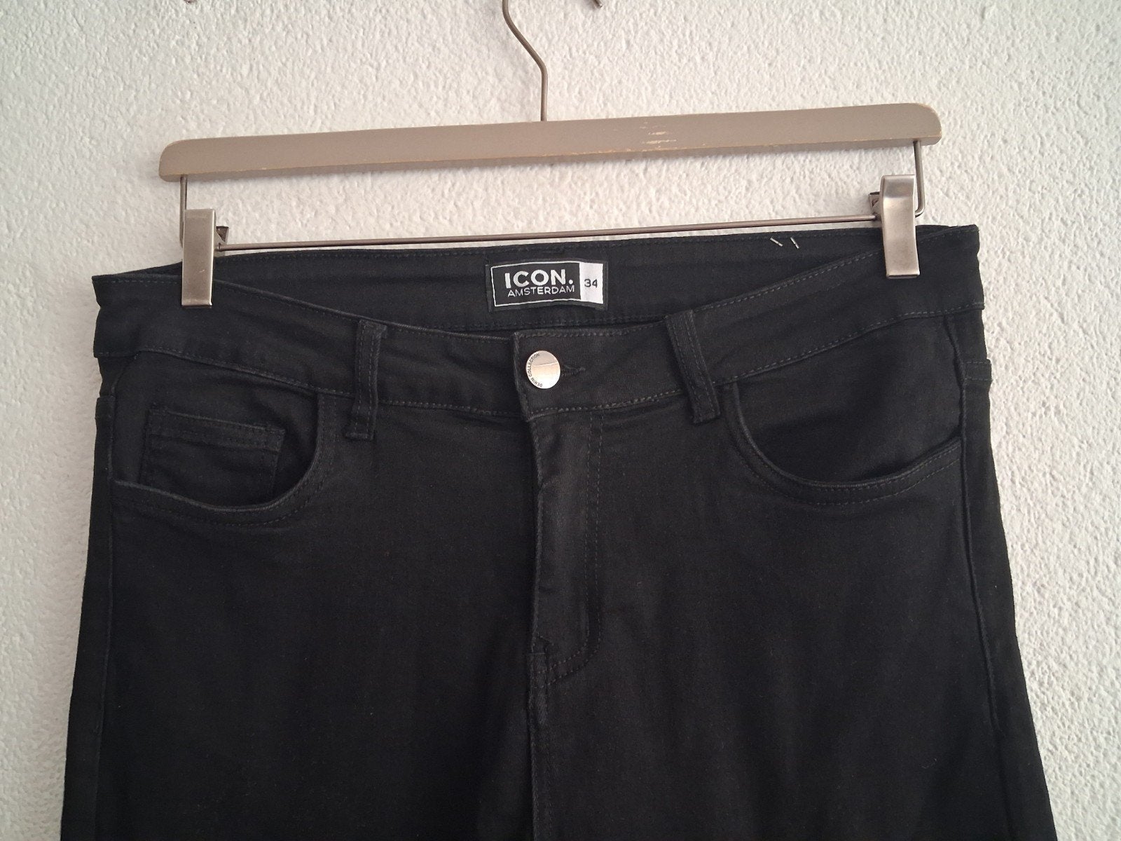 Zwarte ICON. Amsterdam jeans - Maat W34 L32, Kleding | Heren, Spijkerbroeken en Jeans, Zwart, Ophalen of Verzenden, ICON. Amsterdam