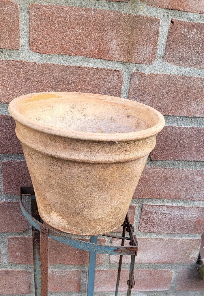 Terracotta bloempot, doorsnee 22 cm, Ophalen, Rond, Balkon, Minder dan 40 cm