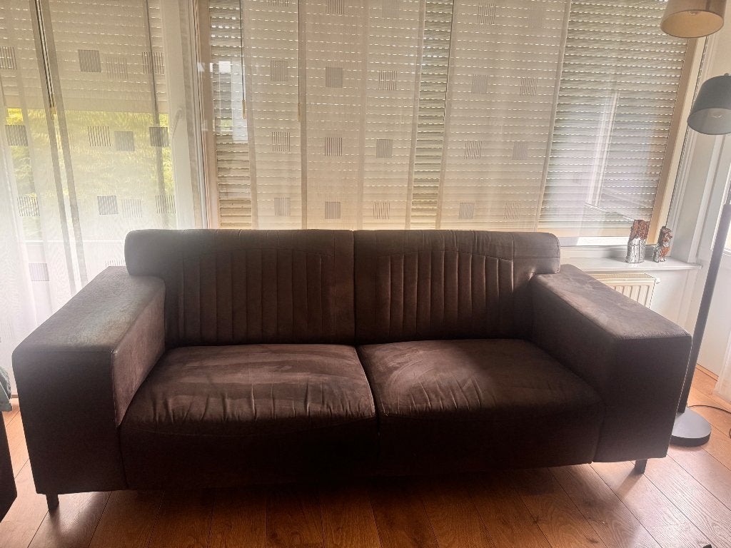 Bankstel en 2 fauteuils, Ophalen, Gebruikt, Tweepersoons, 75 tot 100 cm