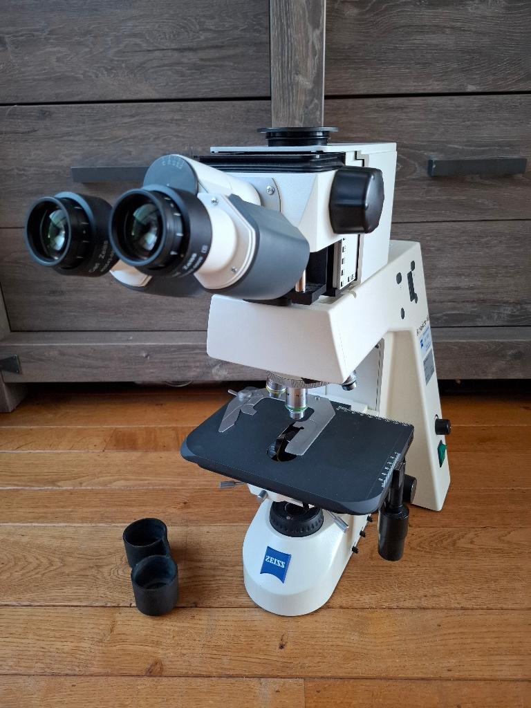 Microscoop Zeiss Axioskop 40, Audio, Tv en Foto, Optische apparatuur | Microscopen, Gebruikt, Biologische microscoop, 400x tot 1000x