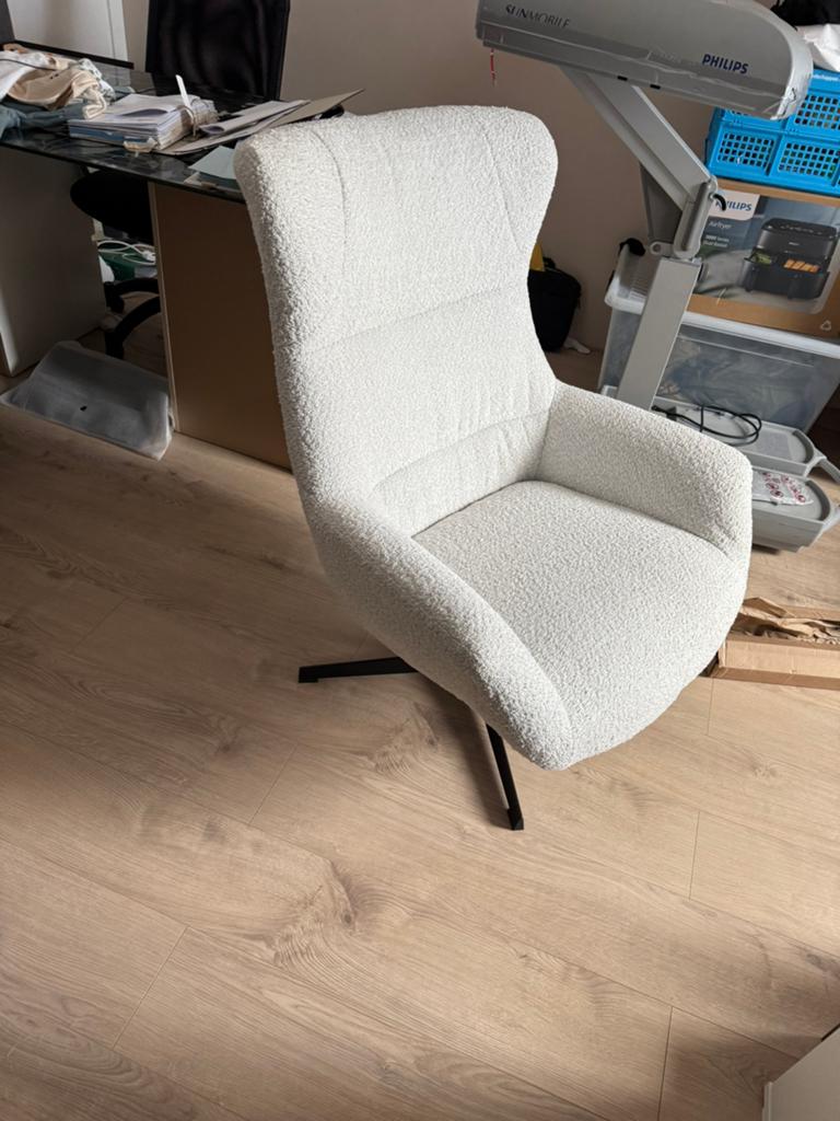Draaistoel, Huis en Inrichting, Ophalen, Nieuw, Wit, Eén