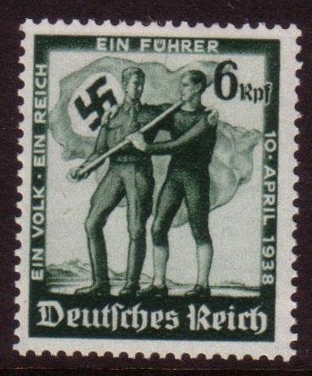 Duitse Zegel uit 1938 "Anschluss Oostenrijk" (DR 662), Verzamelen, Ophalen of Verzenden, Overige soorten, Duitsland, Embleem of Badge