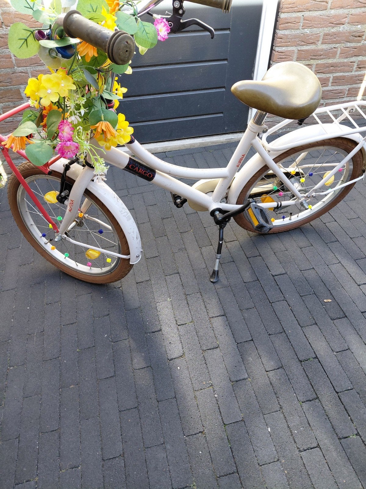 18 inch meisjes kinderfiets, Fietsen en Brommers, Ophalen, Terugtraprem, Gebruikt, Alpine