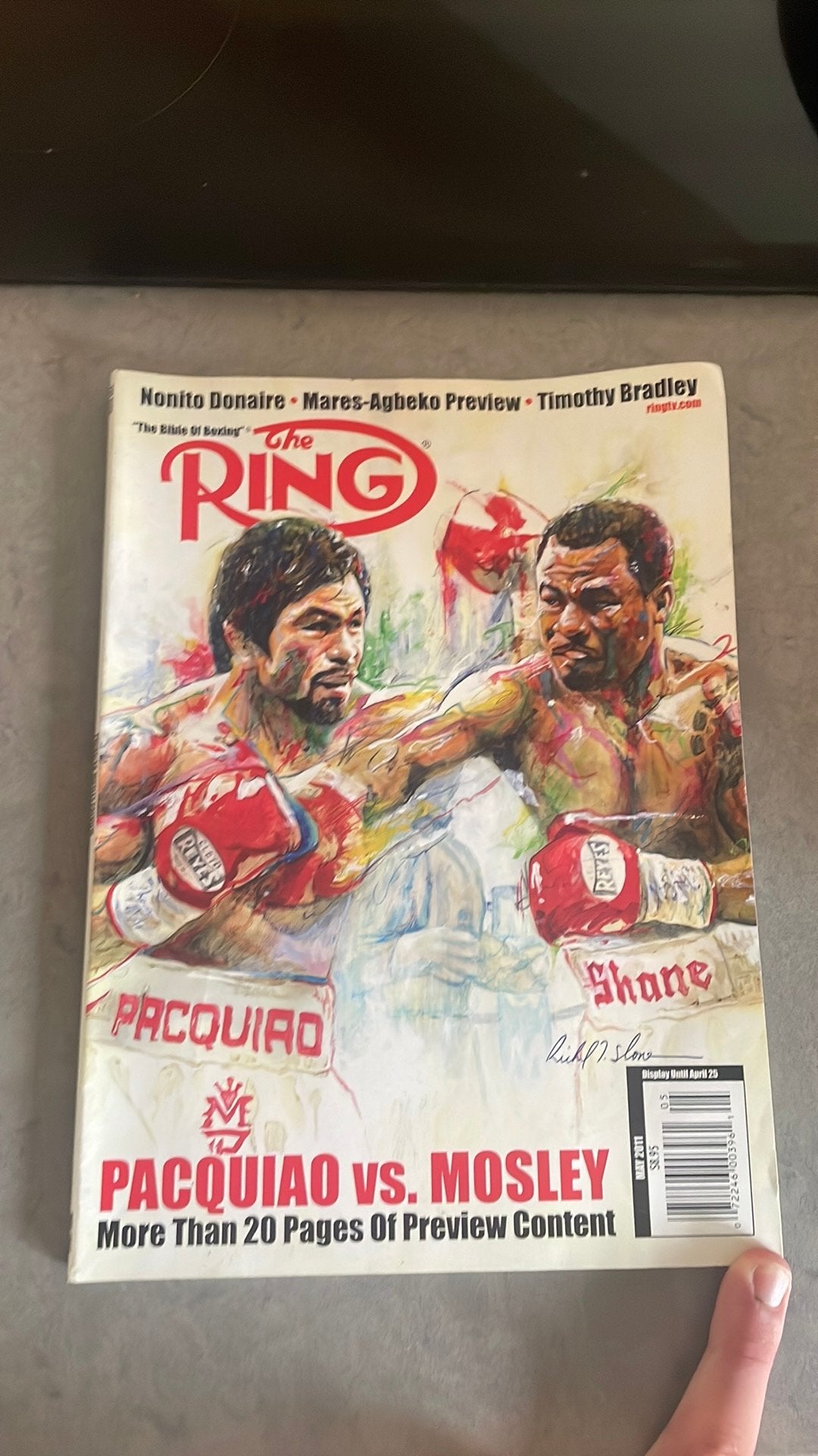 The Ring Magazine: Pacquiao vs. Mosley Boks Magazine, Ophalen of Verzenden, Zo goed als nieuw, Sport en Vrije tijd