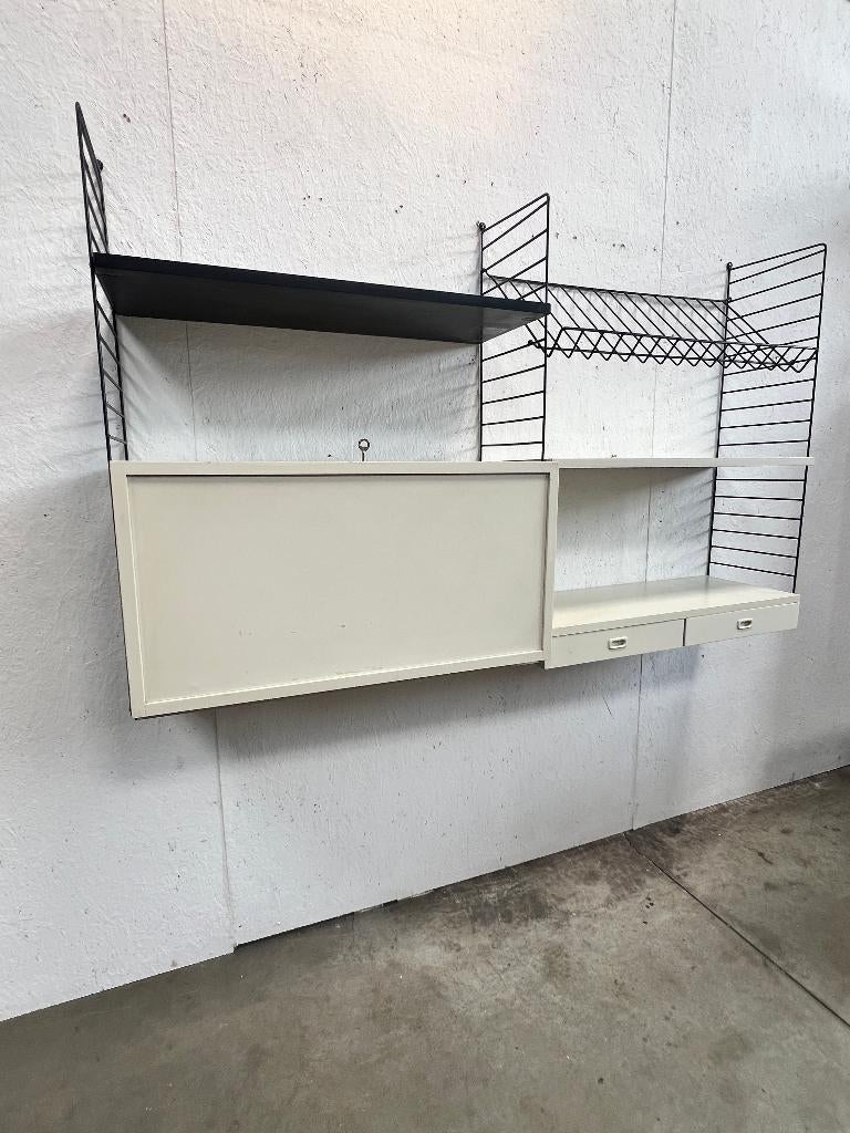 Vintage Modulair Wandmeubel , Karlit Sweden, 1970's, Gebruikt, 150 tot 200 cm, Onbekend, Minder dan 100 cm