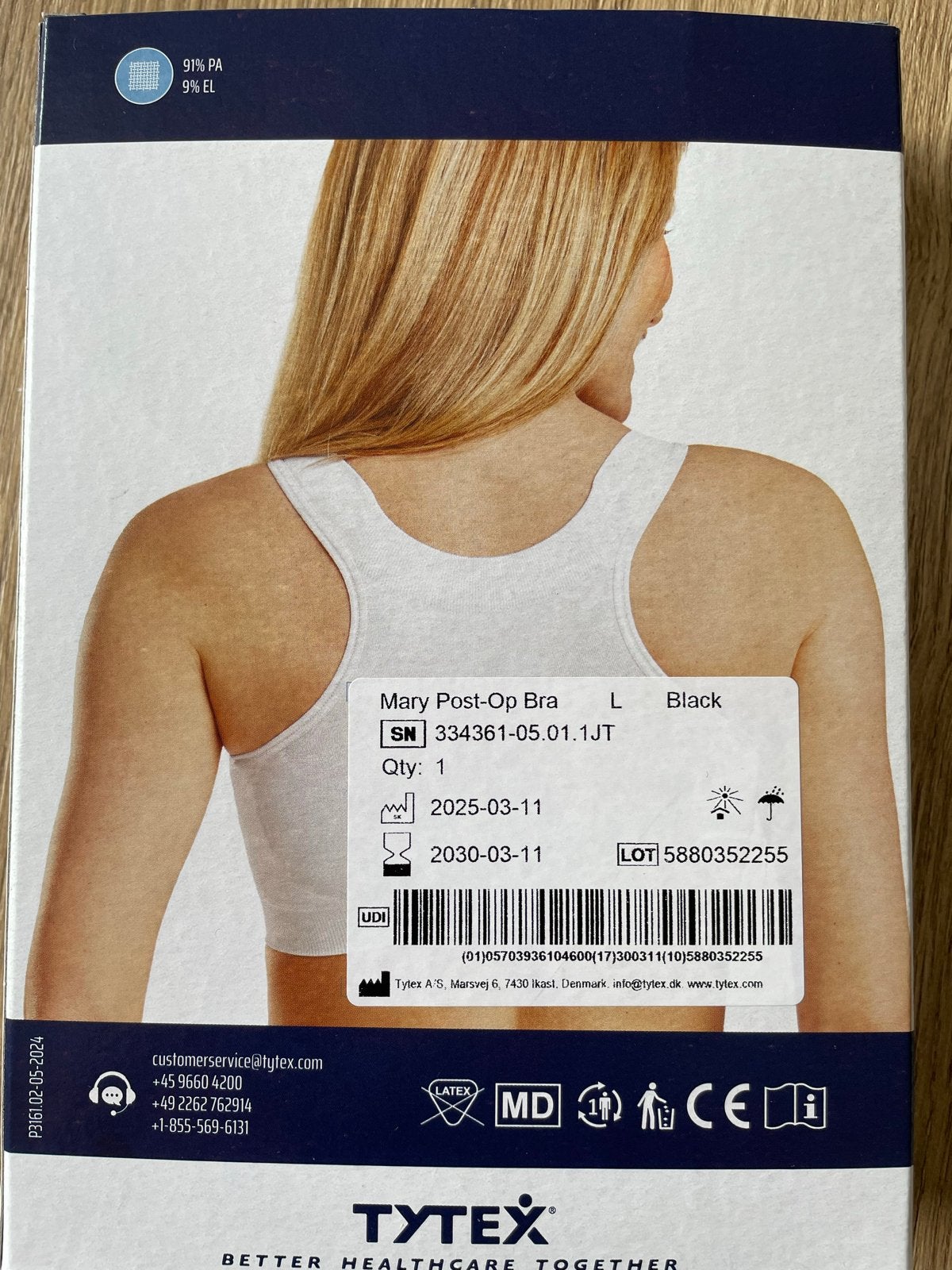 Carefix Mary Post-Op BH - Zwart - Maat L, Kleding | Dames, Ondergoed en Lingerie, Ophalen of Verzenden, Zwart, BH