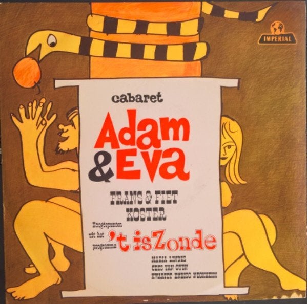 Cabaret Adam & Eva 't Is Zonde (10 Inch Imperial 1965), LP, 10 inch, Cabaret of Kleinkunst, Ophalen of Verzenden