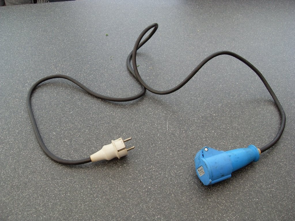 verloopkabel  van stekker naar eurostekker, Caravans en Kamperen, Ophalen of Verzenden, Gebruikt