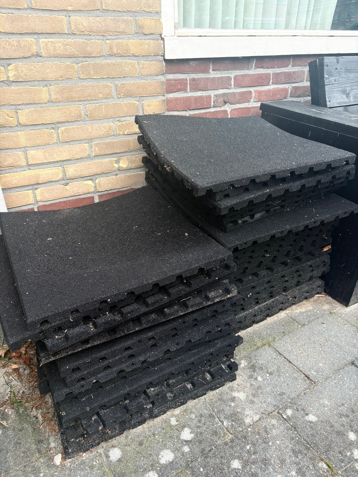 Rubberen tegels, Ophalen, Gebruikt, Overige materialen