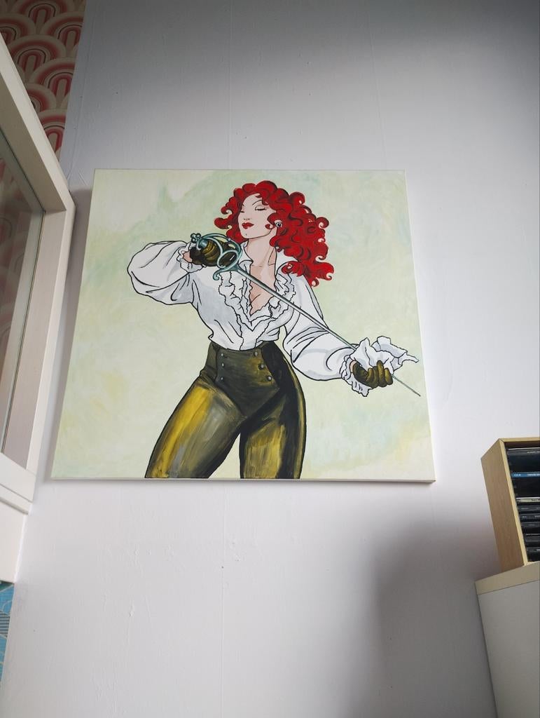 Schilderijen van De Schorpioen stripfiguren (1m x 1m), Antiek en Kunst, Ophalen