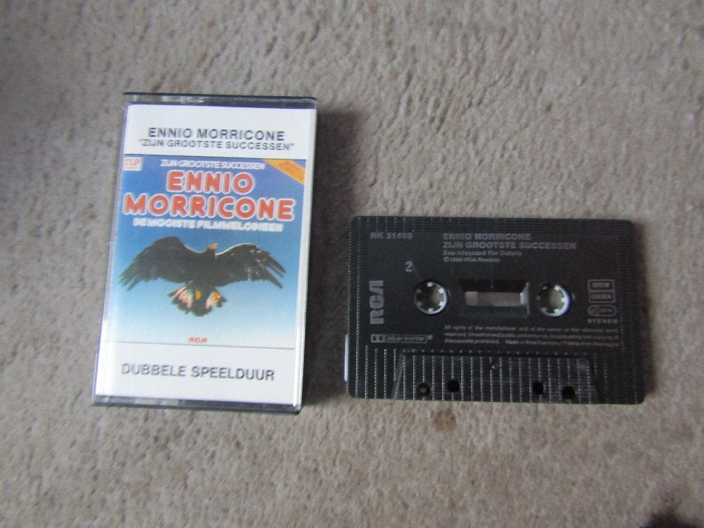 Cassette: Ennio Morricone - Zijn grootste hits, Cd's en Dvd's, Gebruikt, Filmmuziek en Soundtracks, 1 bandje, Ophalen of Verzenden