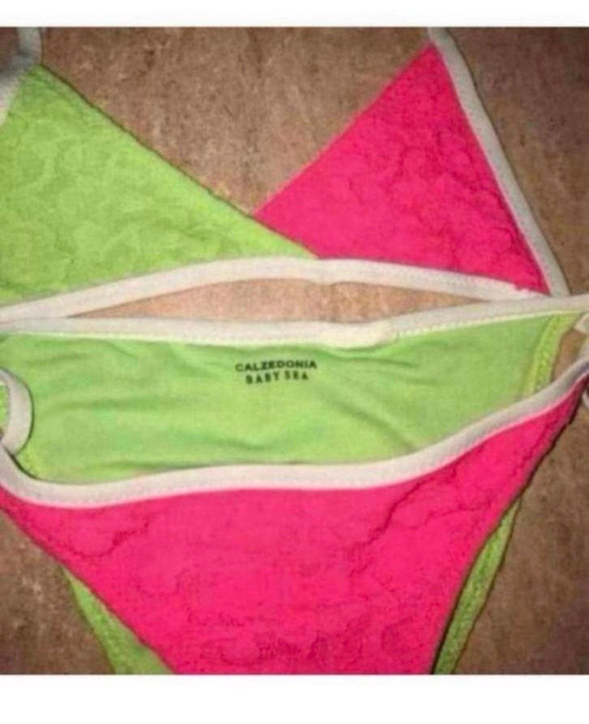 Calzedonia bikini roze/groen - Zo goed als nieuw, Ophalen of Verzenden, Zo goed als nieuw, Roze, Bikini