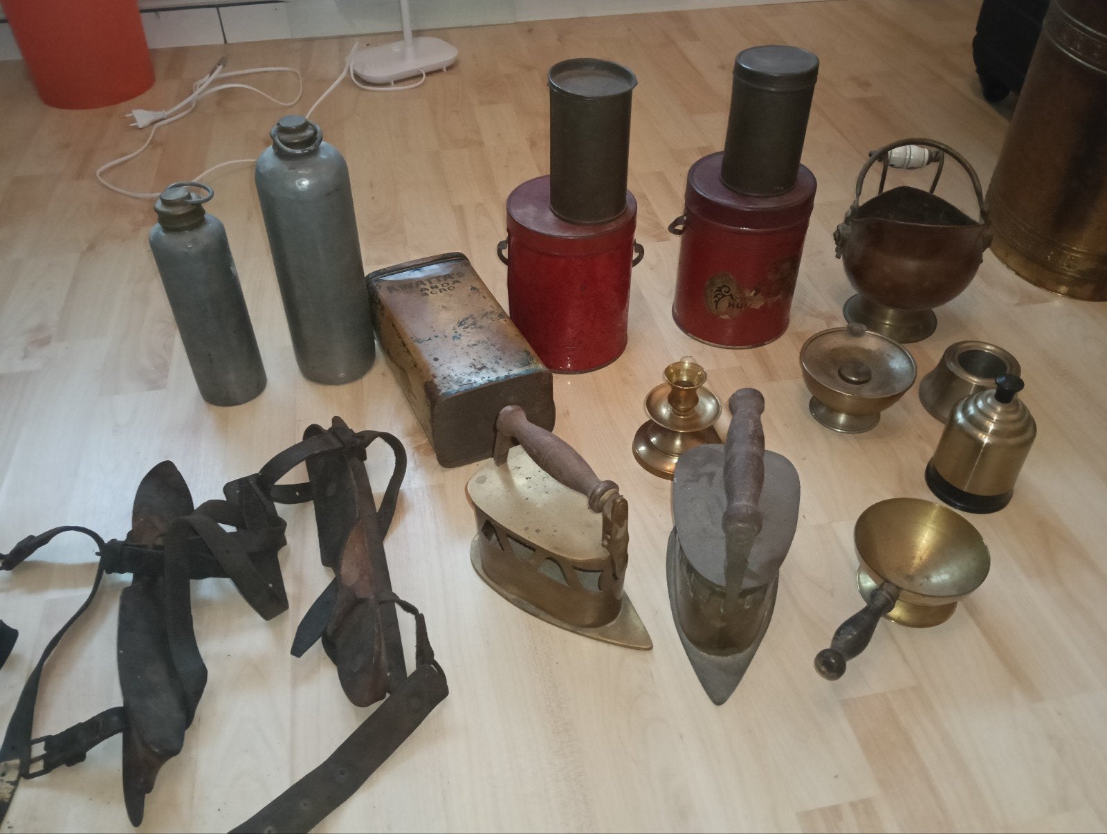 Diverse Antieke Collectie: Strijkijzers, Koperwerk & Meer, Antiek en Kunst, Ophalen of Verzenden