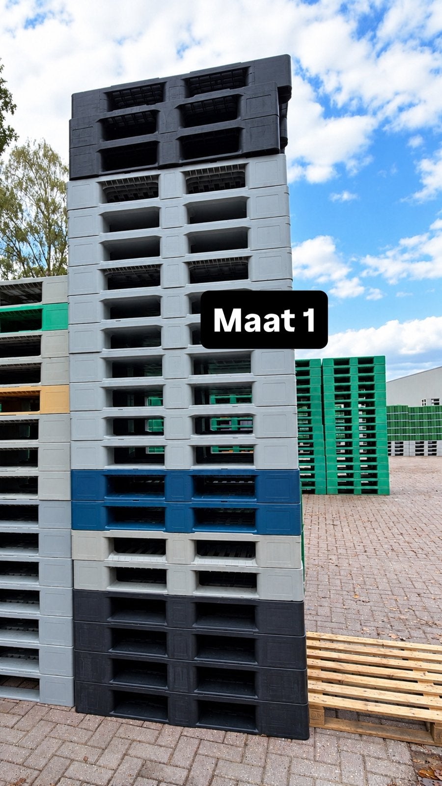 HDPE kunststof pallets – 3 maten, Ophalen of Verzenden, Zo goed als nieuw