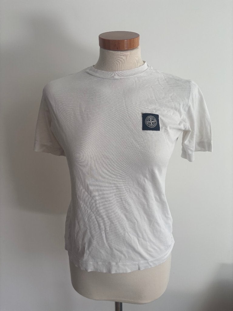 Stone Island junior wit t-shirt maat 12, Gebruikt, Ophalen of Verzenden, Stone Island, Shirt of Longsleeve