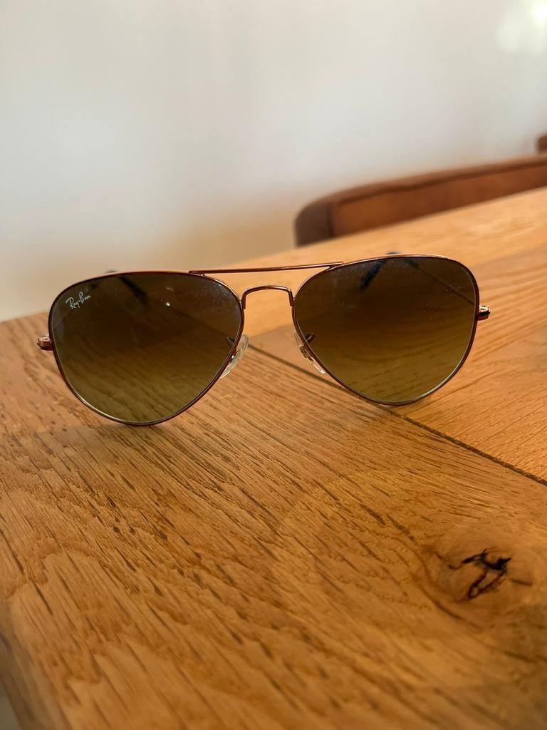 Stijlvolle rosé Ray-Ban Zonnebril met Bruine Glazen, Zonnebril, Bruin, Ophalen of Verzenden, Zo goed als nieuw