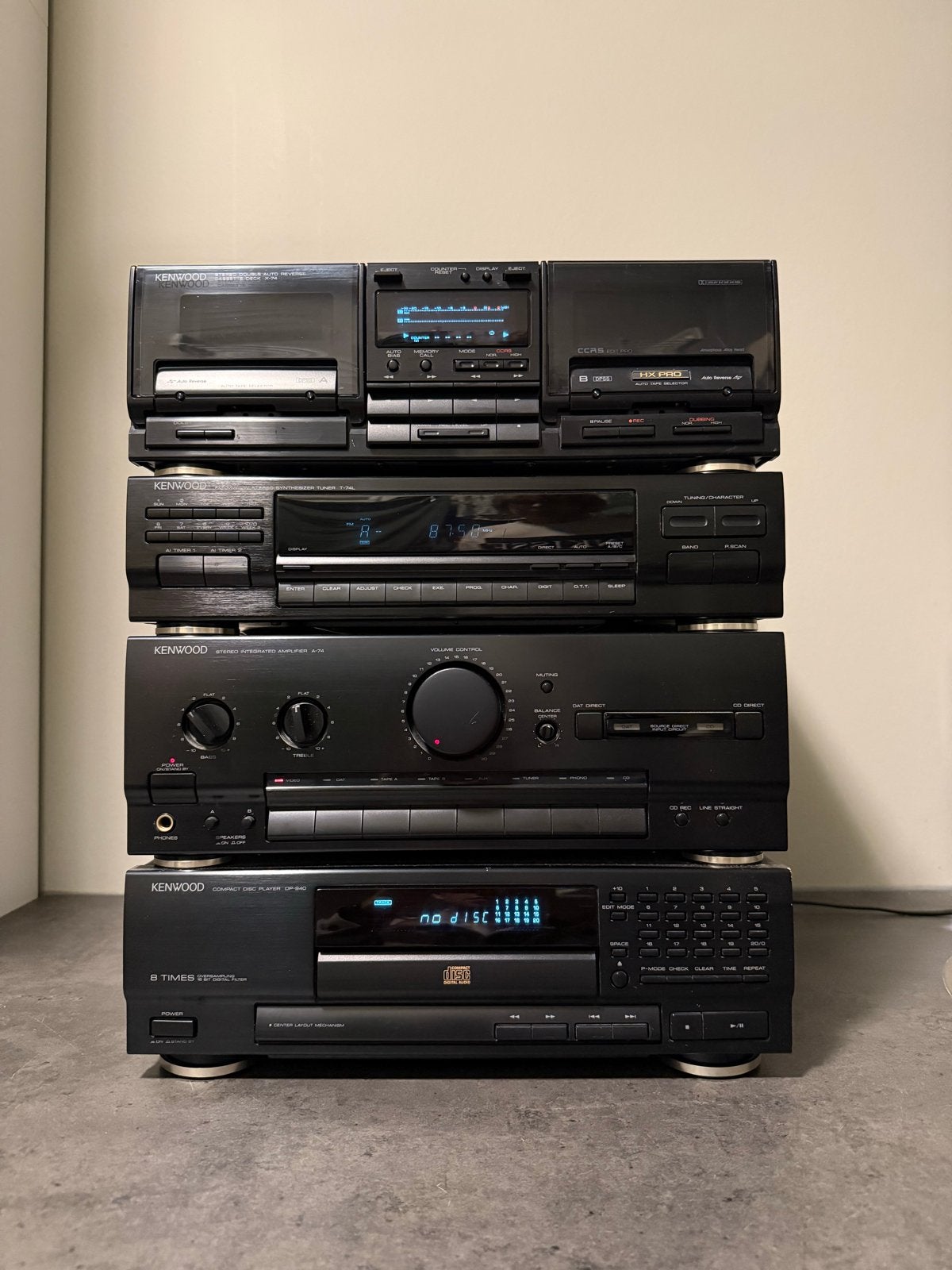 Kenwood MIDI M-74 Stereo Set met Afstandsbediening en Handle, Audio, Tv en Foto, Ophalen, Zo goed als nieuw, Cassettedeck, Losse componenten