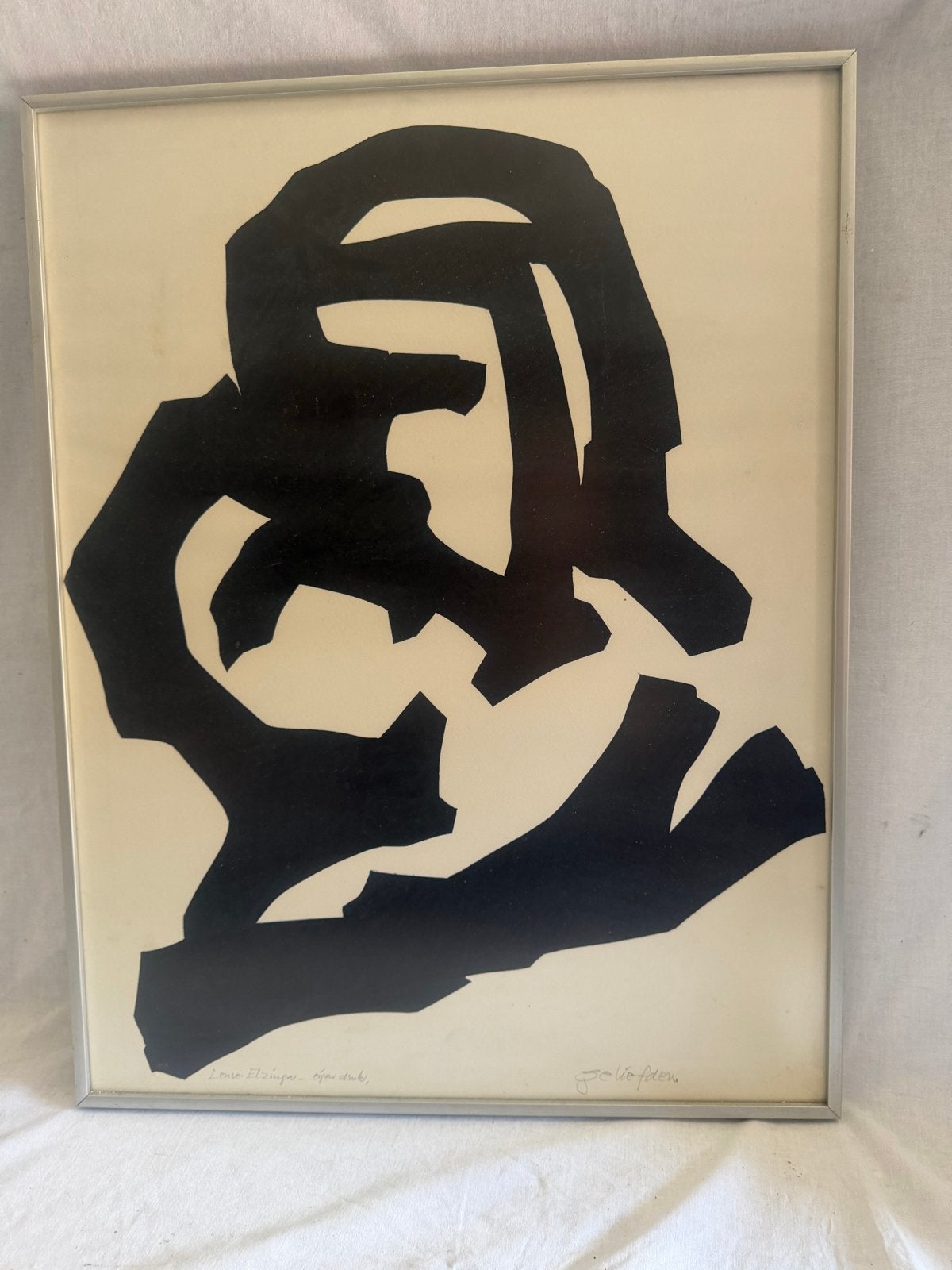 Lense Elzinga - Eigen druk - Geliefden, Ophalen, Print, Prent, Gesigneerd