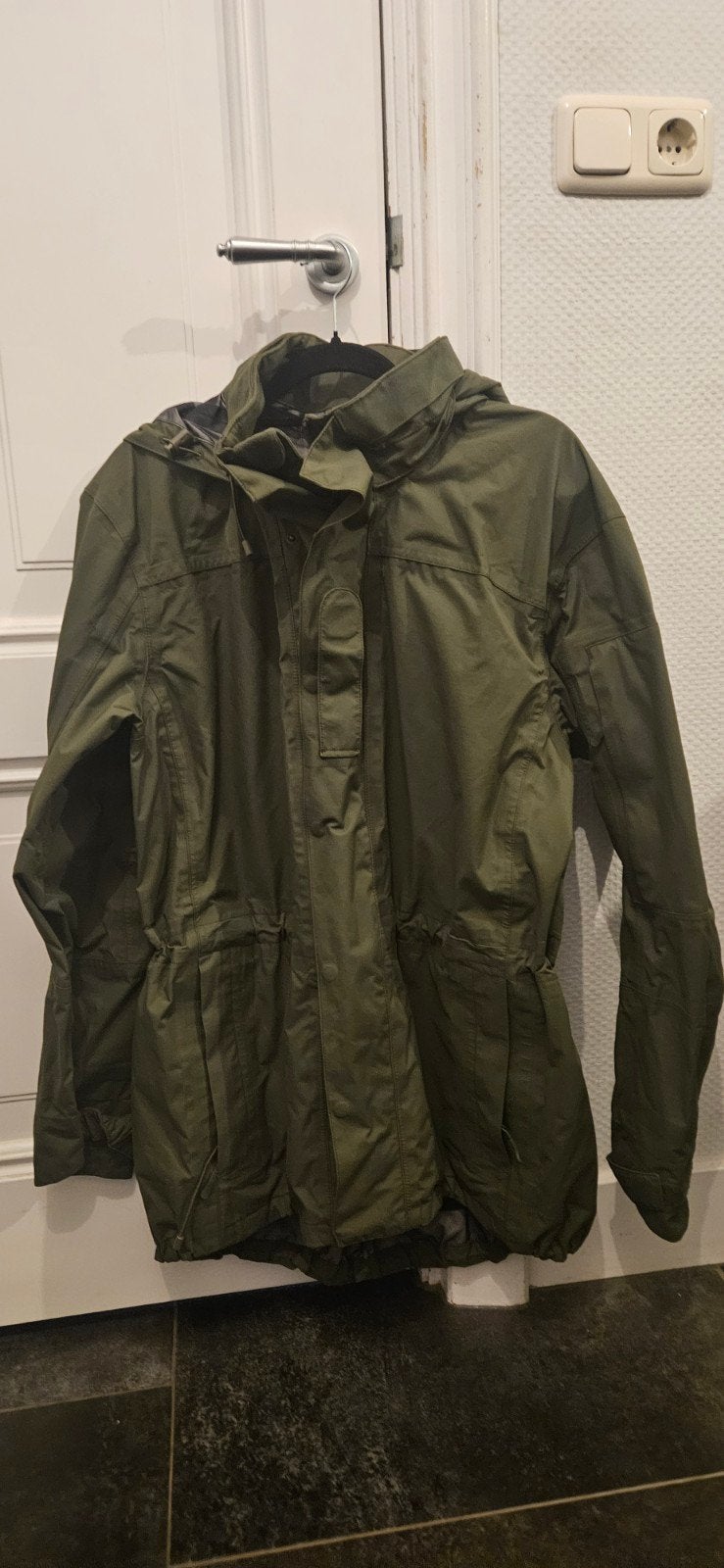Regenjas KPU Ministerie van Defensie Jas, Waterproof,, Ophalen of Verzenden, Gedragen, Groen