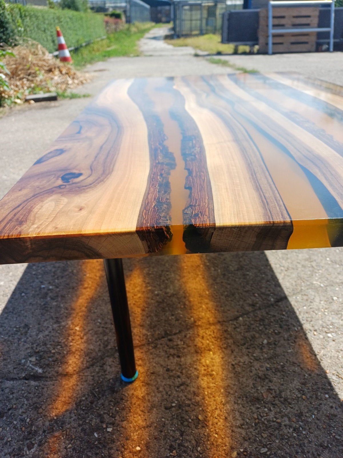 Epoxy  salontafel, Ophalen, 100 tot 150 cm, Nieuw, 50 tot 100 cm