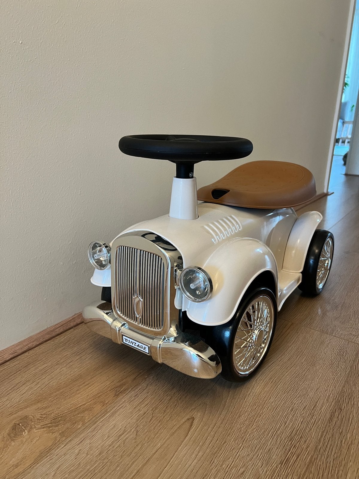 Eco Toys Retro Loopauto Wit - Vintage Design, Ophalen, Gebruikt, Loopvoertuig