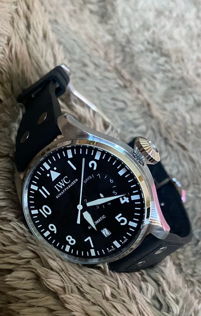 IWC big pilot’s watch      (hommage), Ophalen of Verzenden, Zo goed als nieuw, Leer, Overige merken