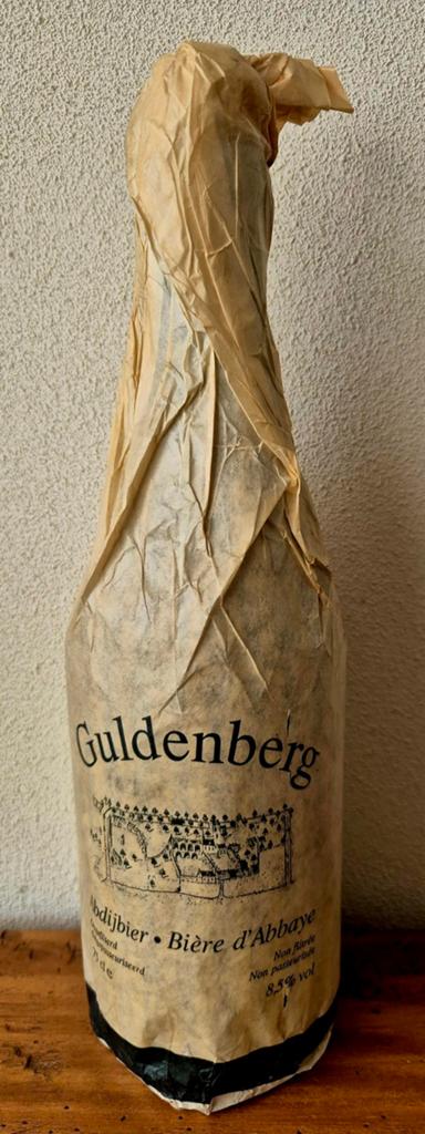 75cl volle fles GULDENBERG ABDIJ bier 1999 NINO BACELLE, Verzamelen, Biermerken, Zo goed als nieuw, Flesje(s), Overige merken