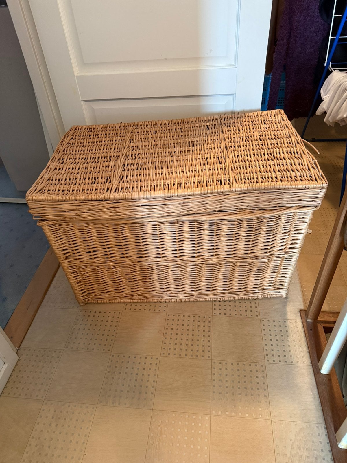 Grote rieten mand ; 80x45x50, Ophalen, Mand, Zo goed als nieuw, Riet